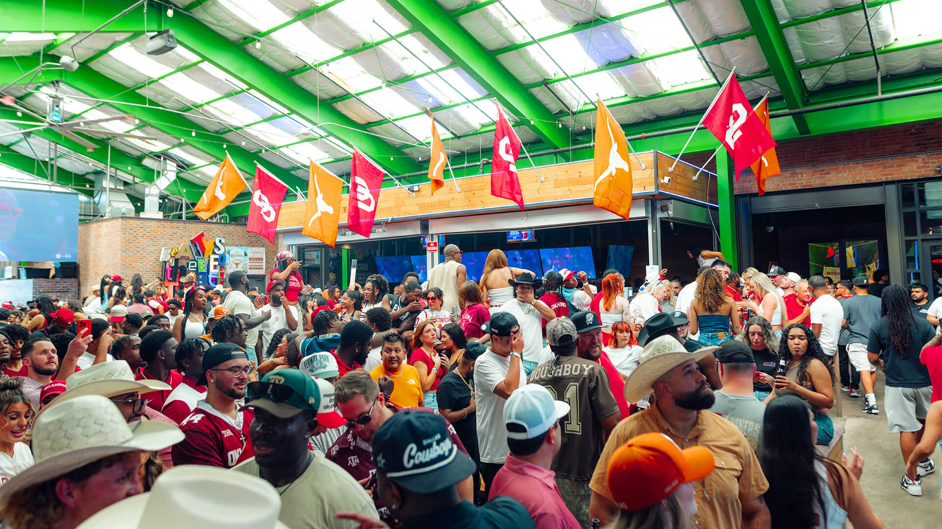 Backyard Dallas full house during Red River Rivalry weekend